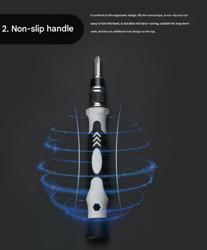 Blue and Black Professional 115-in-1 Precision Screwdriver Set - Magnetic Repair Tool Kit for PC, Laptop, Phone & Electronics