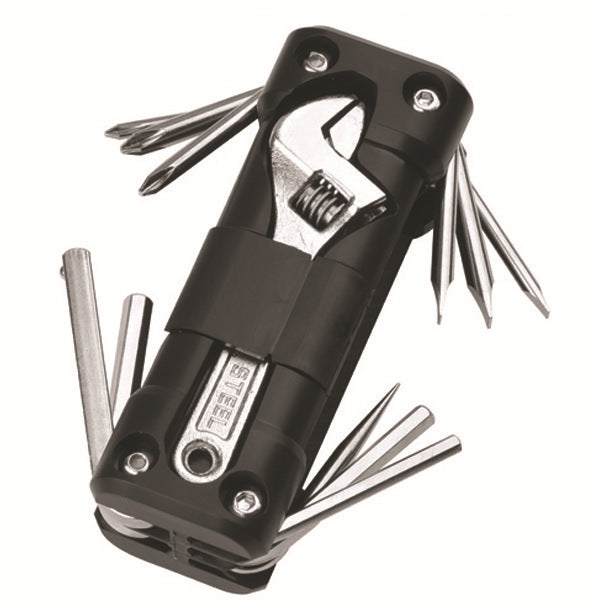 Green Versatile 16-in-1 Bike & Motorcycle Multi-Tool - Portable Repair Kit with Adjustable Wrench