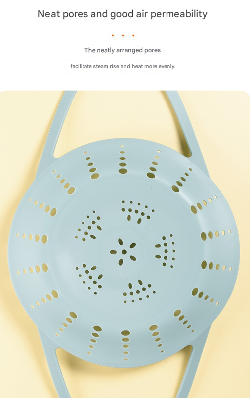 Small Pink Flexible Silicone Steamer Basket with Heat-Resistant Handles - Food-Grade Vegetable Steamer Insert for Pots & Pans