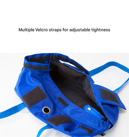 Size M Orange Multi-Functional Cat Grooming Bag - Anti-Scratch Restraint Pouch for Nail Trimming and Vet Visits