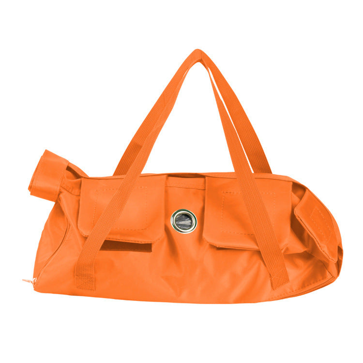 Size L Orange Multi-Functional Cat Grooming Bag - Anti-Scratch Restraint Pouch for Nail Trimming and Vet Visits