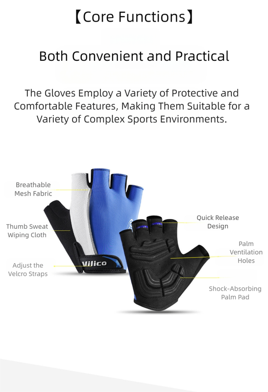 Size L Black Padded Half-Finger Cycling Gloves - Breathable Shock-Absorbing Workout Gloves for Gym & Fitness