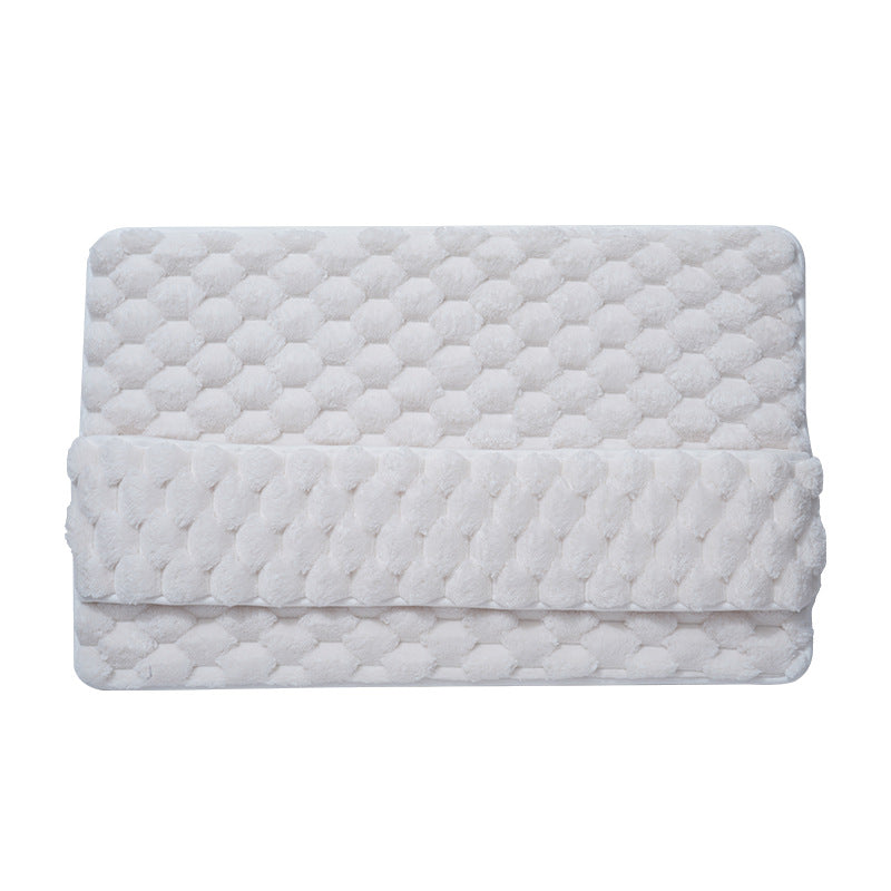 Luxury Plush Memory Foam Bath Mat with Foot Drying Panel - Super Absorbent & Non-Slip Bathroom Rug(Coral beige)