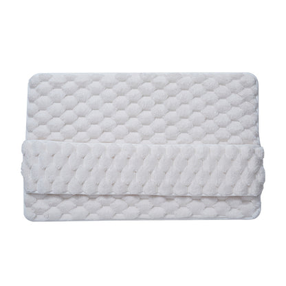 Luxury Plush Memory Foam Bath Mat with Foot Drying Panel - Super Absorbent & Non-Slip Bathroom Rug(Paw gray)