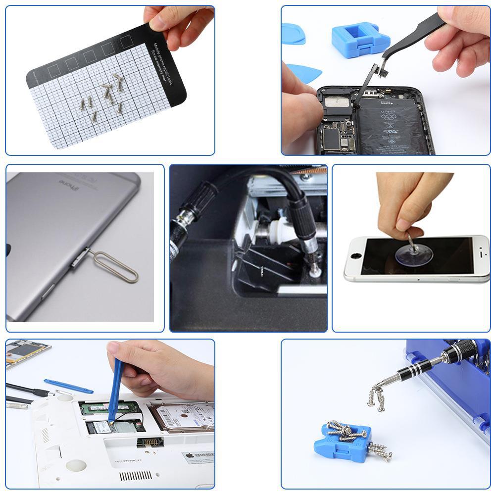 Professional 142-in-1 Precision Screwdriver Repair Tool Kit in Portable Oxford Bag(blue)