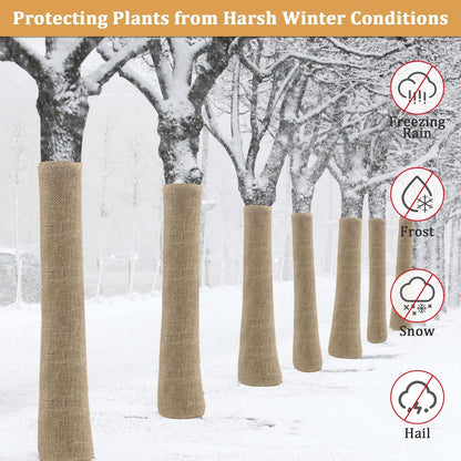 40in x 10ft Natural Jute Burlap Plant Blankets - High Density Winter Frost Protection for Australian Gardens and Trees