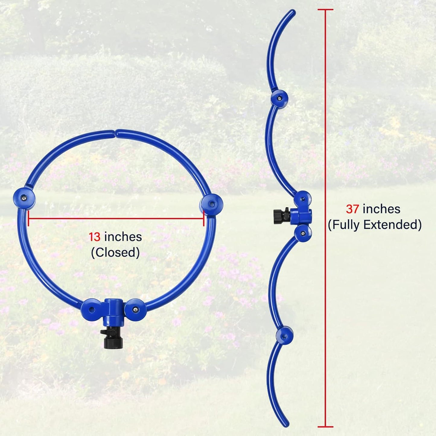 Adjustable Tree Ring Sprinkler for Deep Root Irrigation - 13 to 37 Inch Expandable Garden Watering Tool for Australian Trees and Orchards