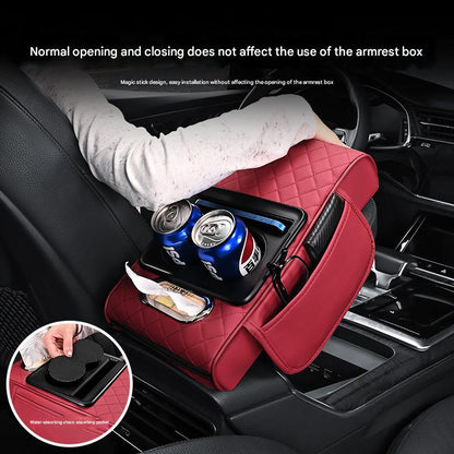 Premium Car Armrest Organizer & Comfort Pad(black)