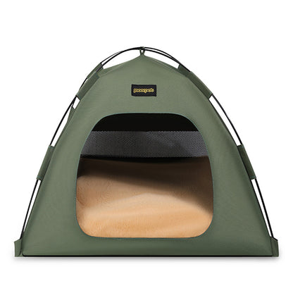 Small Size Pet Tent for Cats & Dogs(Green) - Portable Comfort Shelter with Soft Cushion