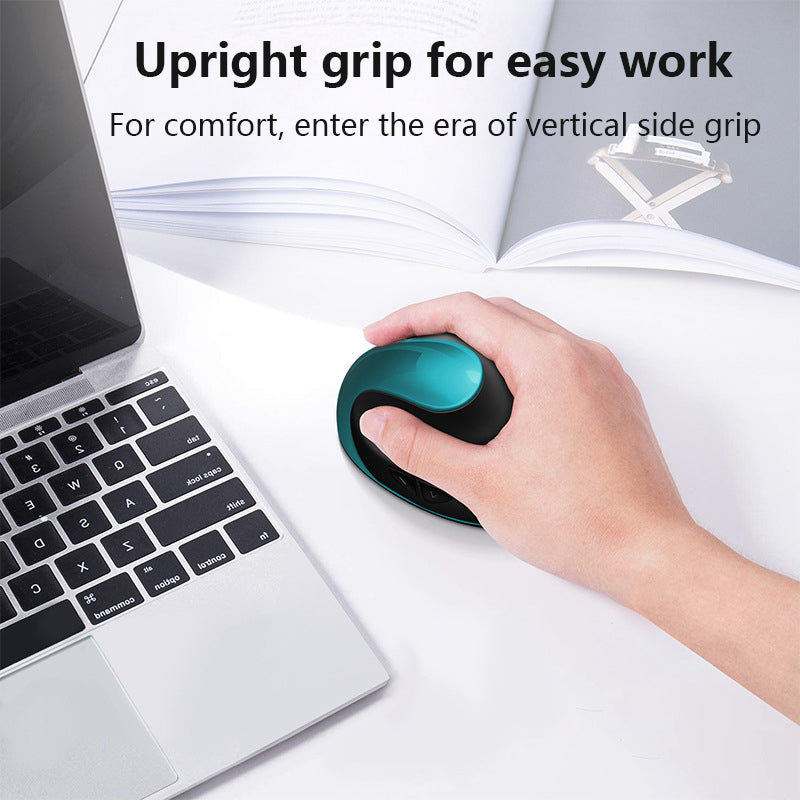 Purple 3rd Gen Vertical Wireless Mouse with USB-C Charging - Ergonomic 2.4G Silent Click Design for Office and Laptop Use