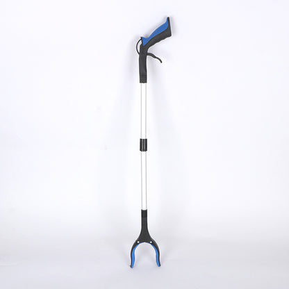 Blue and Black Handle Foldable Grabber Reacher Tool - 83cm Aluminium Litter Picker with Magnetic Tip - Lightweight Mobility Aid for Garden & Home Rubbish Cleanup