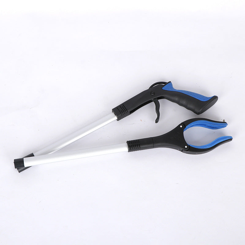 Orange and Black Handle Foldable Grabber Reacher Tool - 83cm Aluminium Litter Picker with Magnetic Tip - Lightweight Mobility Aid for Garden & Home Rubbish Cleanup