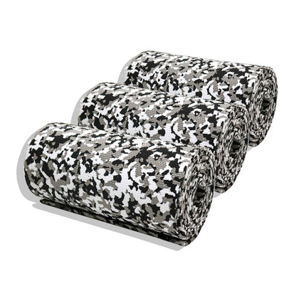 Camouflage EVA Foam Boat Flooring Sheet Self Adhesive Marine Decking Mat Non Slip Grip Roll for Jet Ski Kayak & RV (Black White Camo, 250cm x 26cm)