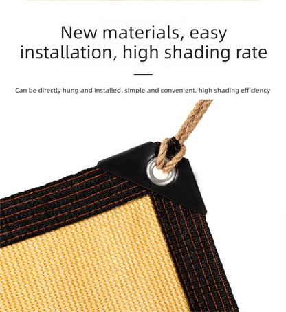 Beige Shade Net – Outdoor Sunshade and Heat-Insulating Net for Courtyard, Reinforced with Hemming and Grommets(4*5M)