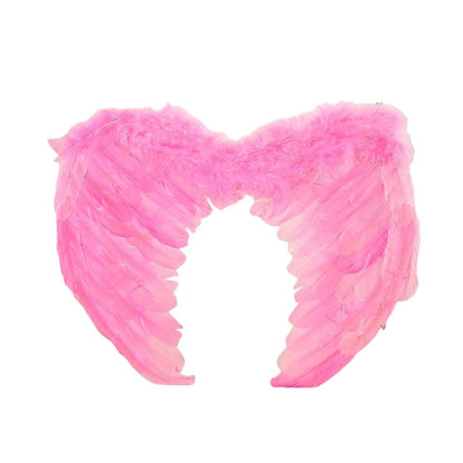 Large feather angel wings assorted colours - Black