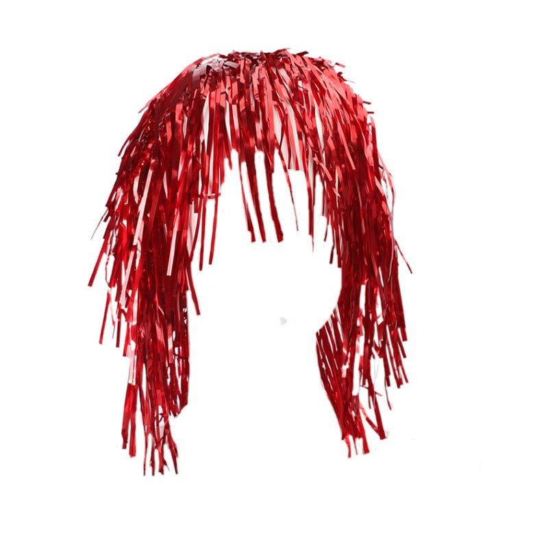 Party tinsel wig-assorted colour - Silver