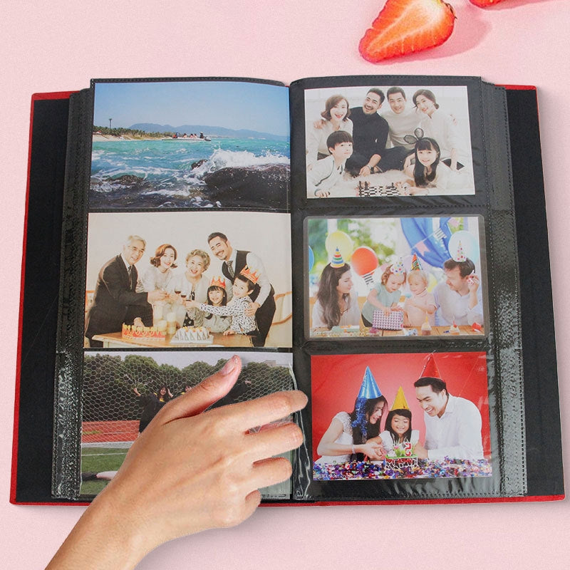 Photo album with luxurious cover Assorted colours Large 300 PCs 6 Inch - Beige