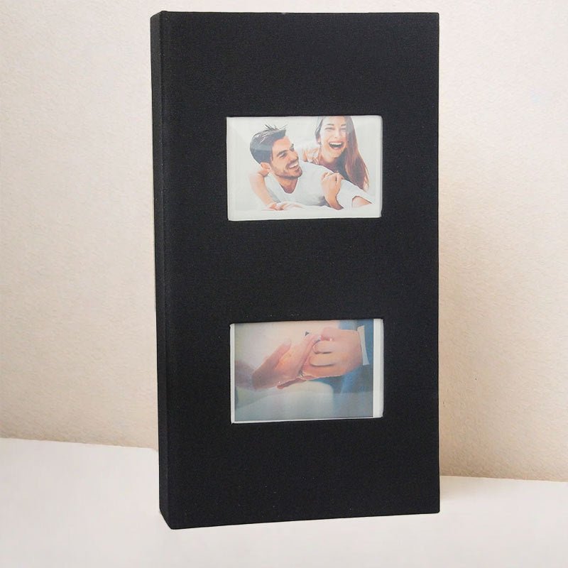 Photo album with luxurious cover Assorted colours Large 300 PCs 6 Inch - Black