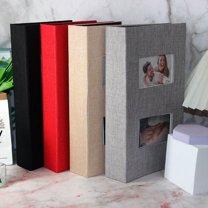 Photo album with luxurious cover Assorted colours Large 300 PCs 6 Inch - Gray