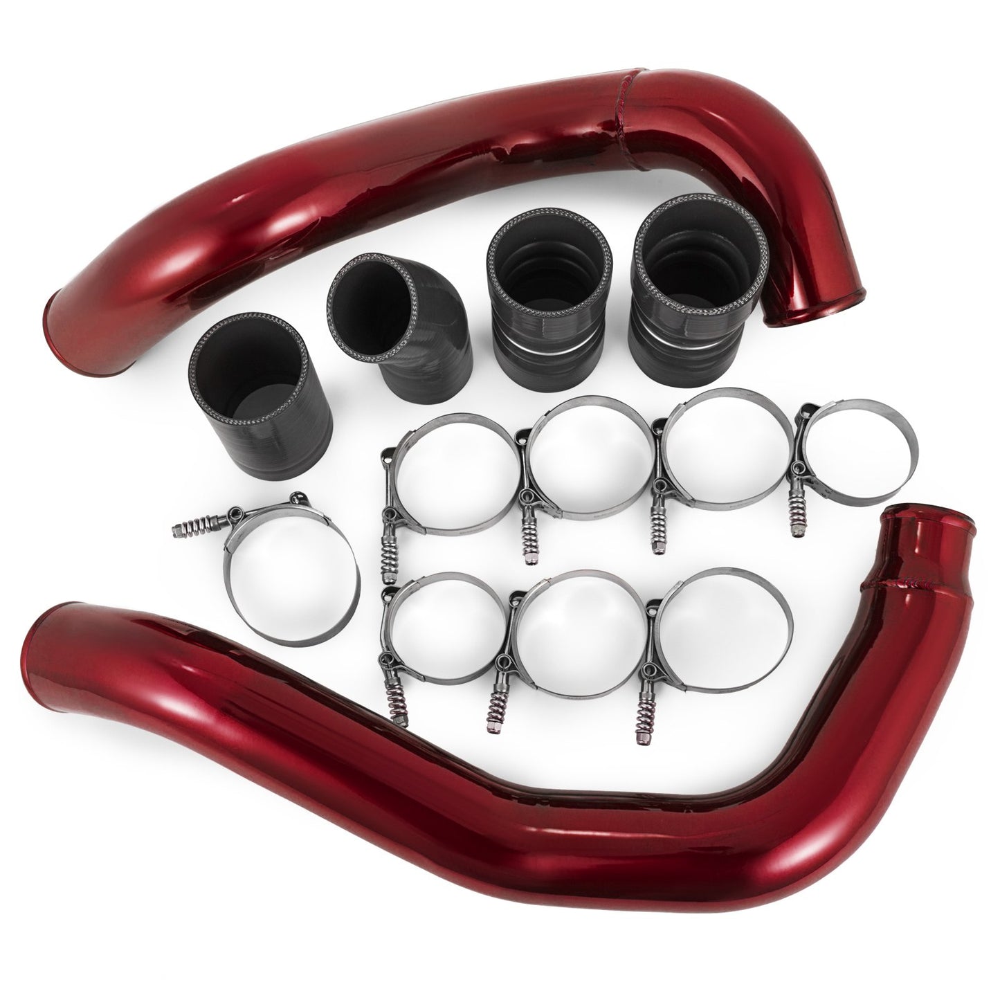 Fit Ford 03-07 6.0L V8 Powerstroke Diesel Turbo Intercooler Pipe and Boot Kit