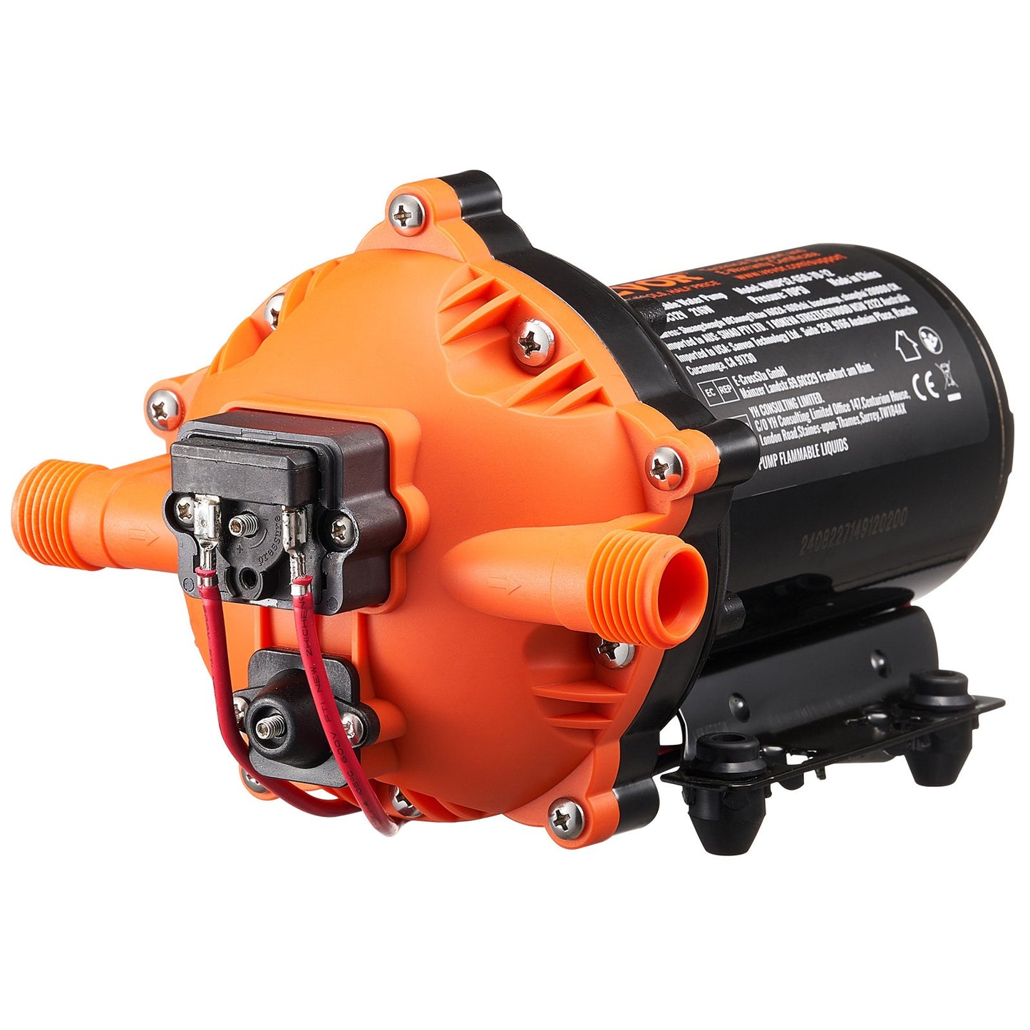 VEVOR Diaphragm Pump 5GPM 18.93 L/min 5-Chamber Water Pump Pressure Switch
