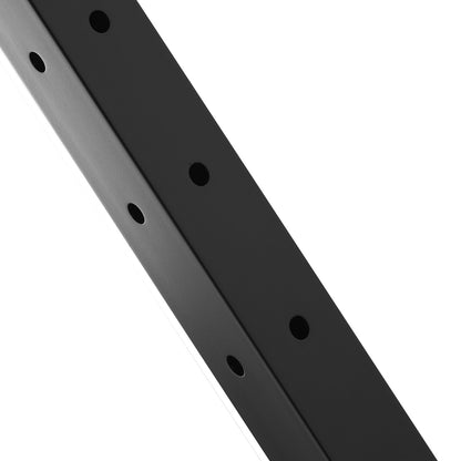 VEVOR Cable Railing Post, 36" x 1" x 2" Steel L-Shaped Hole Corner Railing Post, 10 Pre-Drilled Holes, SUS304 Stainless Steel Cable Rail Post with Horizontal and Curved Bracket, 1-Pack, Black ,91.4*2.5*5 cm