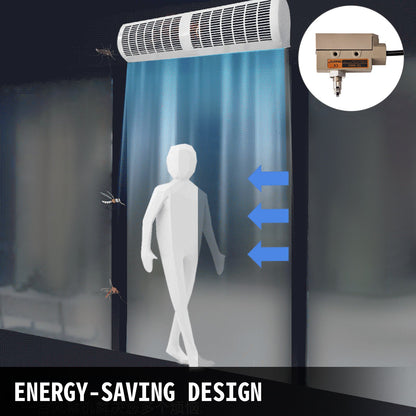 Vevor Air Curtain Door Air Curtain, 3 Adjustable Speeds 60-Inch Air Curtain Commercial