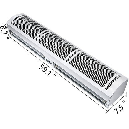 Vevor Air Curtain Door Air Curtain, 3 Adjustable Speeds 60-Inch Air Curtain Commercial