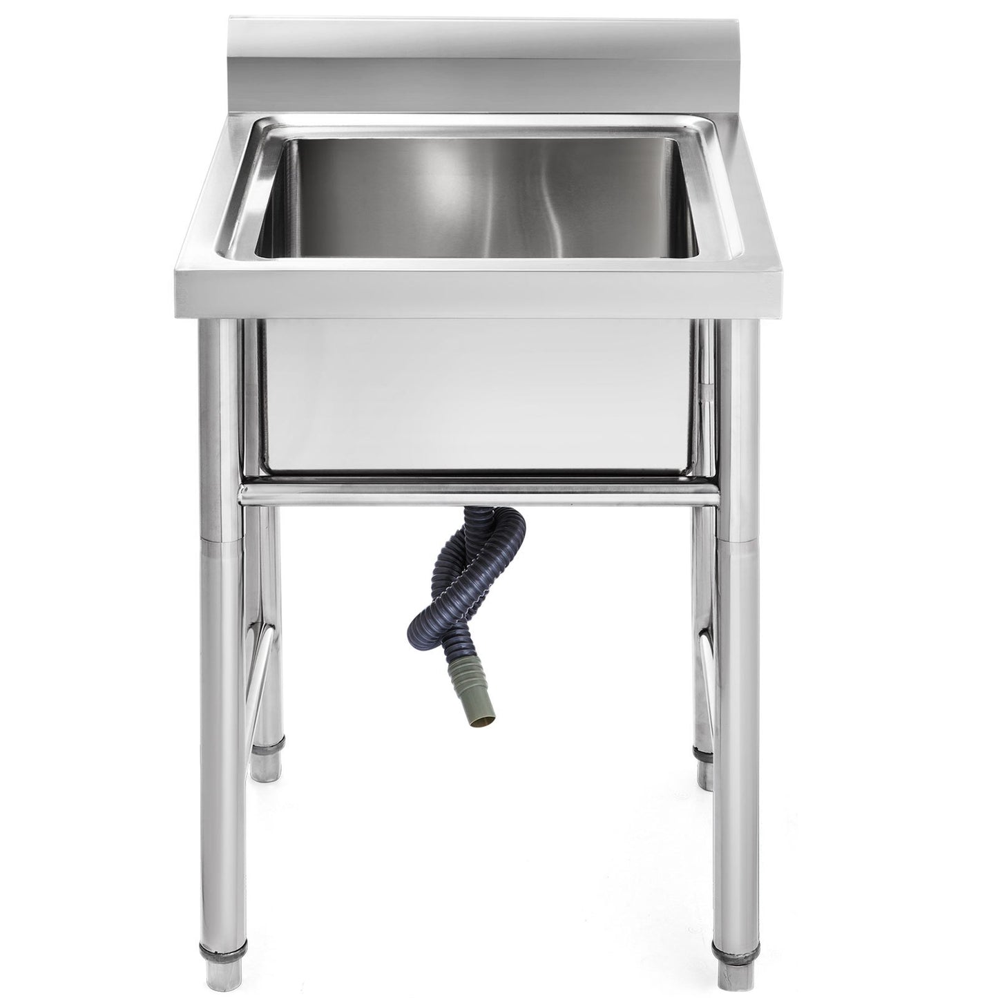 VEVOR Handmade Sink Non-magnetic Stainless Steel Kitchen Sink Hand Made 1 Compartment 44.4 x 41.9 x 25.4 cm Capacity Huge Tub Sink for Farmhouse Cafe Shop Hospital