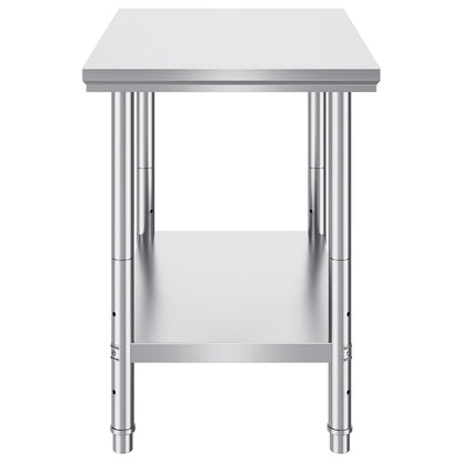 VEVOR 910x610mm Stainless Steel Kitchen Bench Commercial Work Food Prep Table
