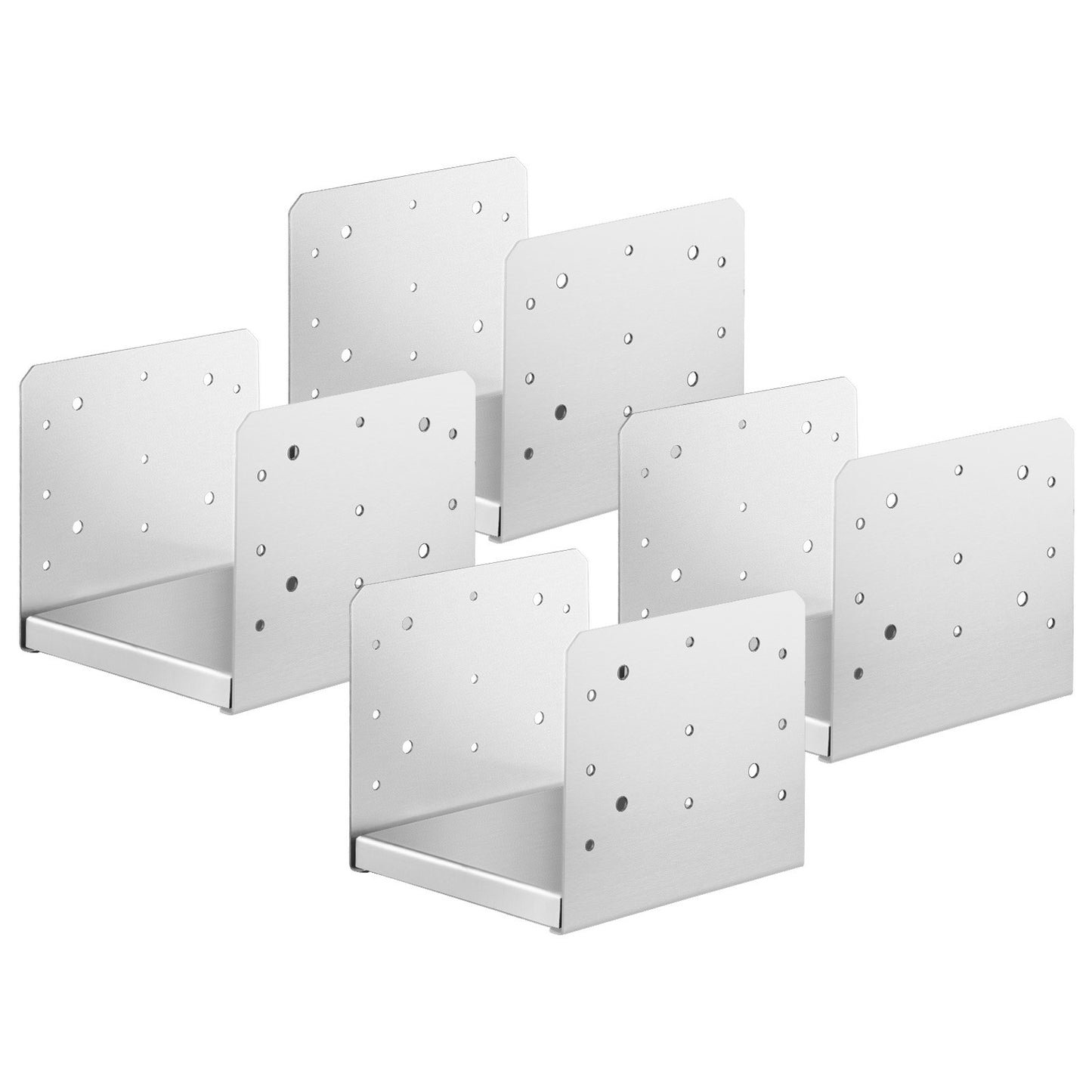 203.2x203.2mm Post Base, 4Pcs Stainless Steel Adjustable Post Anchor Bracket(Internal 198 x 185), Adjustable Post Base for Pavilion Deck Porch Handrail Railing Support Decorative Anchor Plate