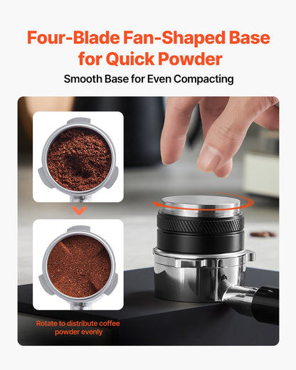 VEVOR 53mm Coffee Distributor 2-in-1 Adjustable Espresso Distributor for Home