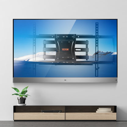 VEVOR Full Motion TV Mount Fits for Most 37-75 inch TVs, Swivel Tilt Horizontal Adjustment TV Wall Mount Bracket with 4 Articulating Arms, Max VESA 600x400mm, Holds up to 132 lbs