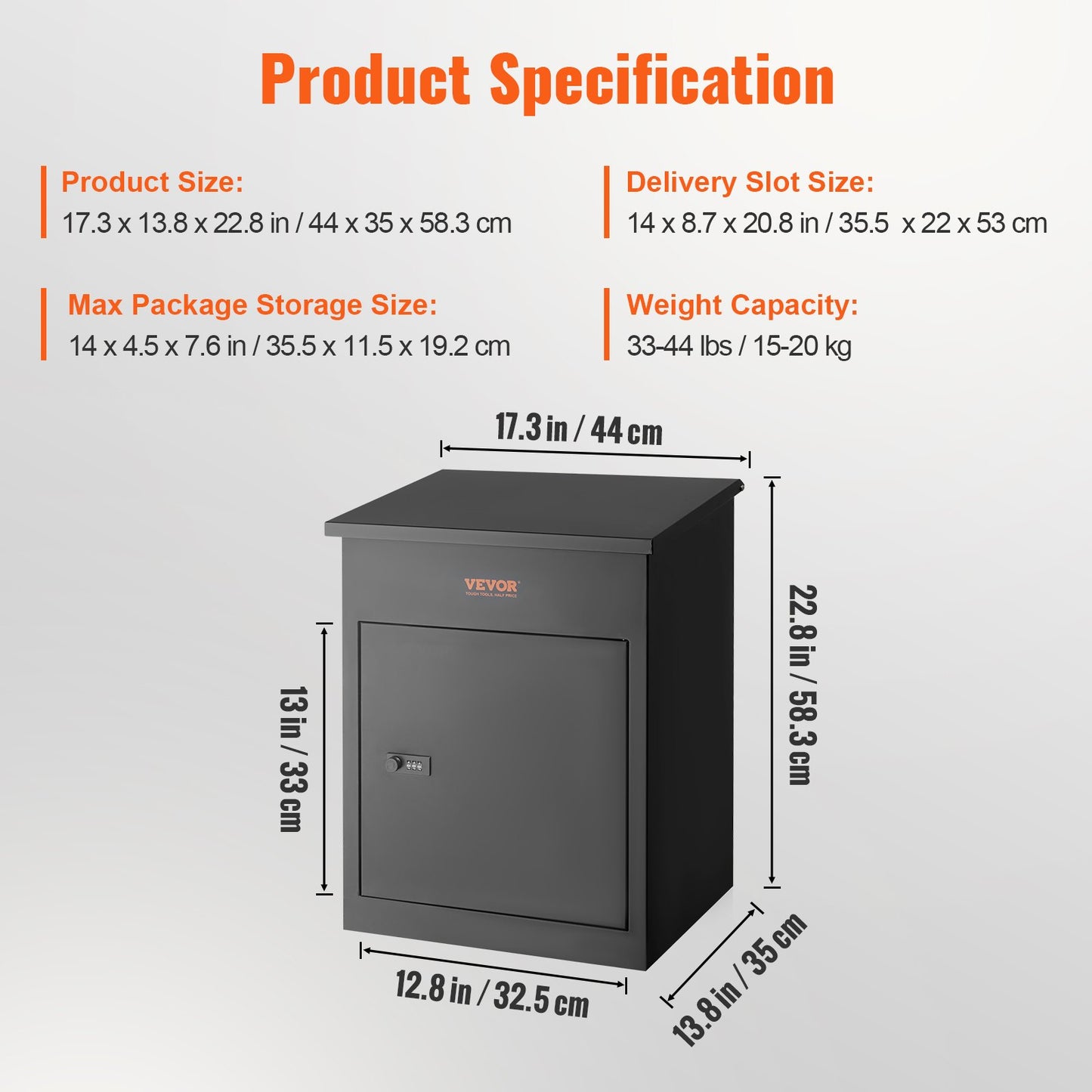 VEVOR Mailboxes for Outside 17.3