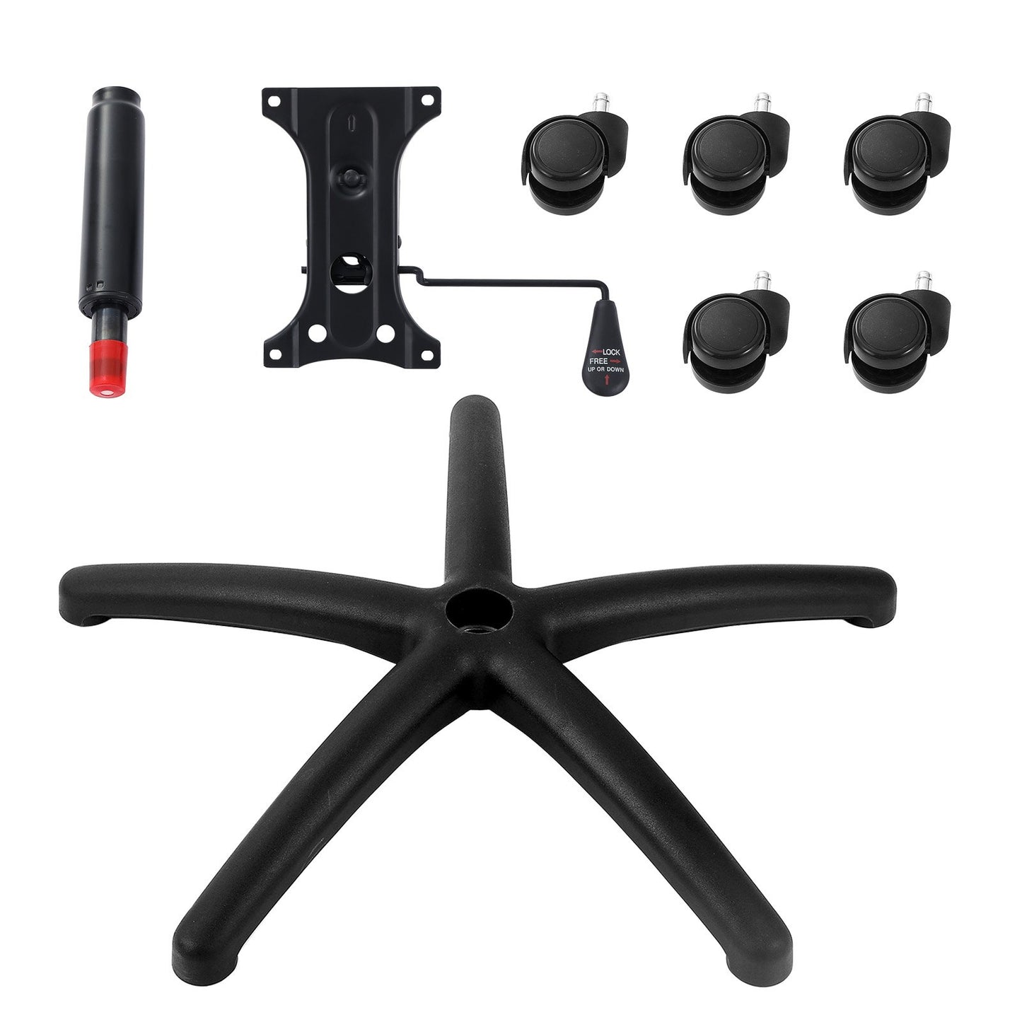 VEVOR Office Chair Base Replacement 710mm Swivel Chair Base 1134kg 100mm Stroke