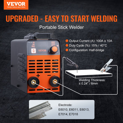 VEVOR ARC Stick Welder 220V 140A Stick/Lift TIG 2-in-1 Welding Machine Hot Start