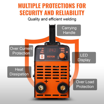 VEVOR ARC Stick Welder 220V 140A Stick/Lift TIG 2-in-1 Welding Machine Hot Start