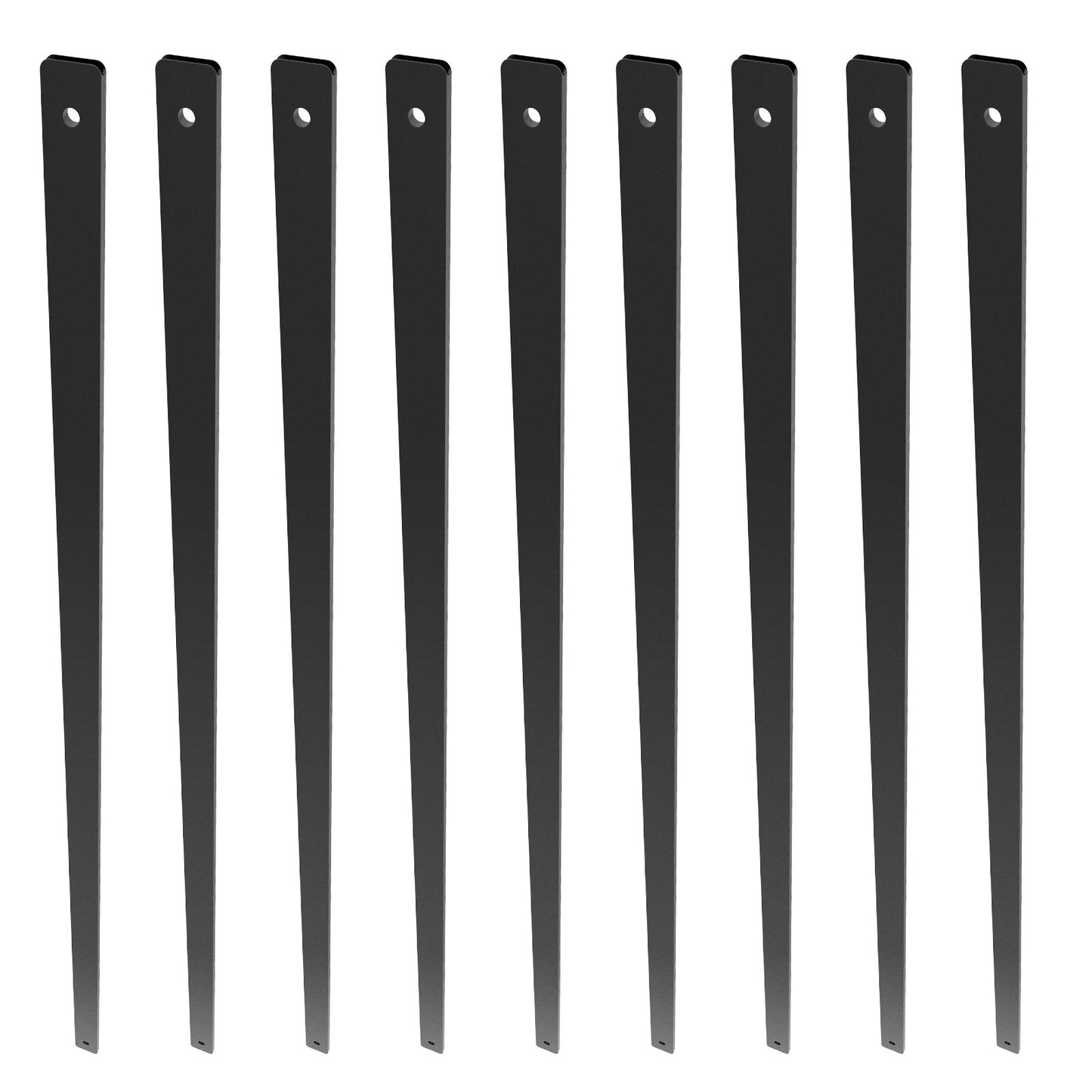 VEVOR Staircase Metal Balusters, 32.28"x1"x0.2" Flat Aluminum Alloy Decorative Banister Spindles, 51 Pack Deck Baluster with Screws, Classic Hollow Deck Railing Satin Black Powder Coated for Porch