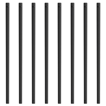 VEVOR Staircase Metal Balusters, 32.28"x1"x0.2" Flat Aluminum Alloy Decorative Banister Spindles, 51 Pack Deck Baluster with Screws, Classic Hollow Deck Railing Satin Black Powder Coated for Porch