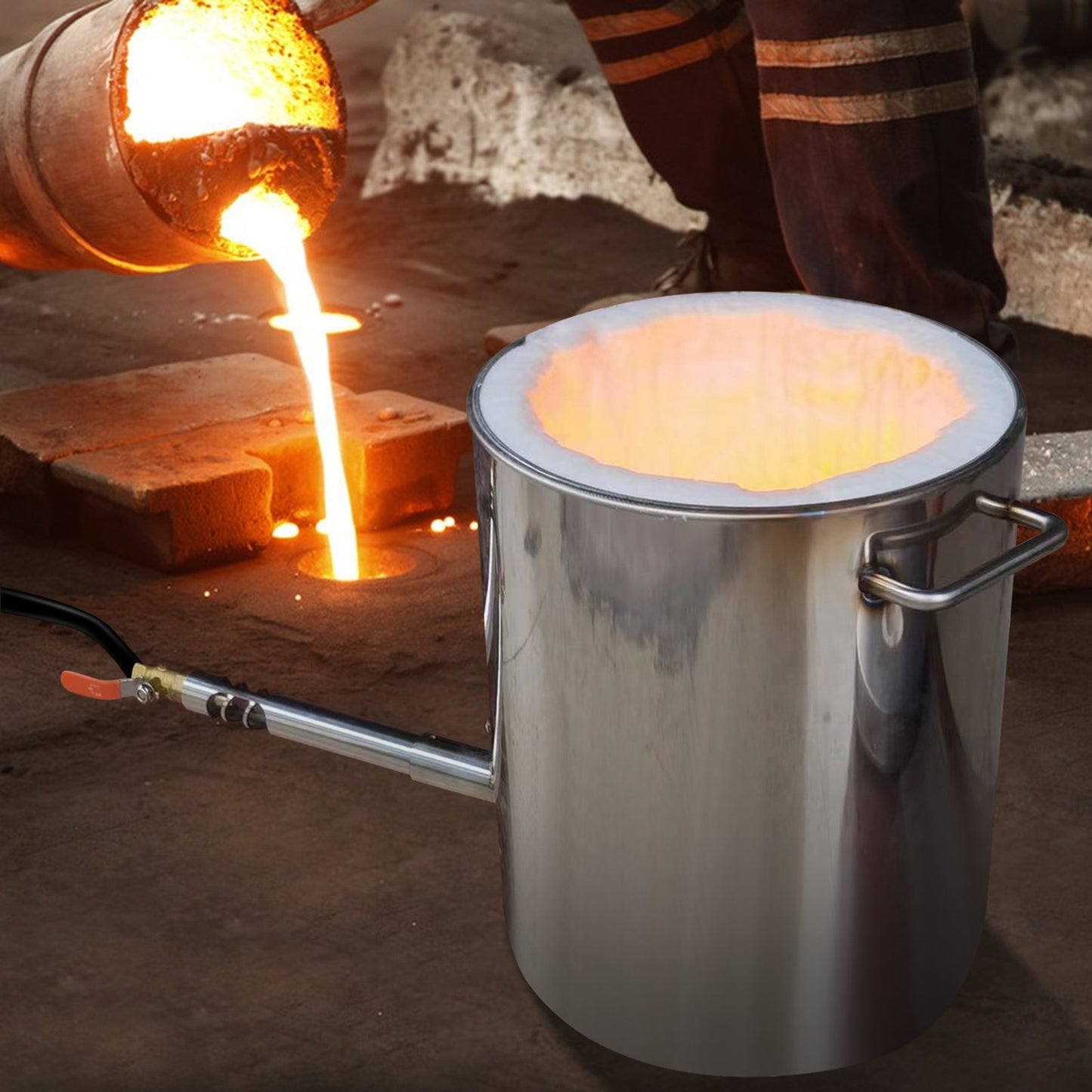 VEVOR 6KG Propane Melting Furnace Kit Melting Furnace Stainless Steel 2700℉