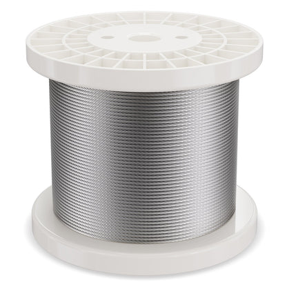 VEVOR T316 Stainless Steel Cable 3.18mm 7x7 Steel Wire Rope 182.3m Cable Railing