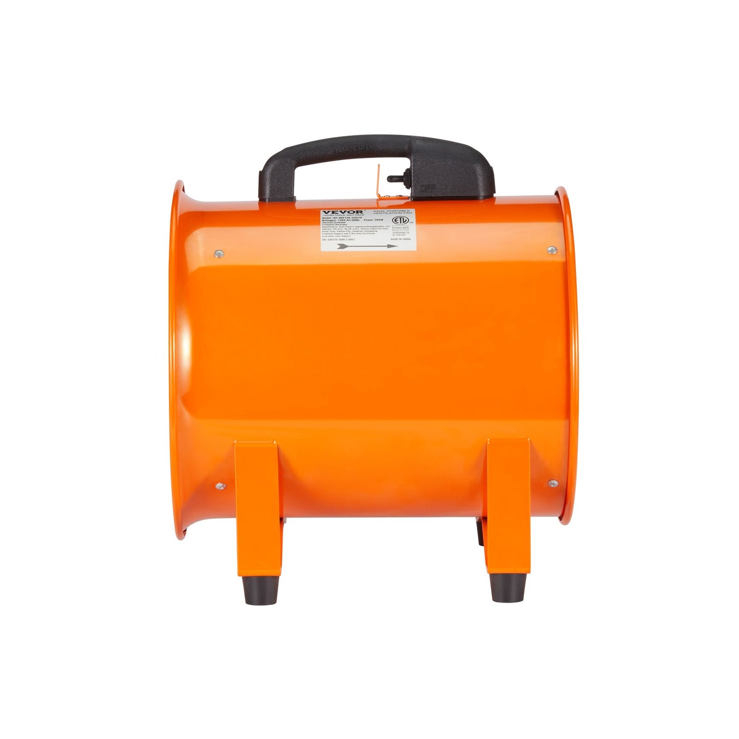 VEVOR Portable Ventilator, 203.2mm/8inch Heavy Duty Cylinder Fan with 10m Duct Hose, 145W Strong Shop Exhaust Blower 1020CFM, Industrial Utility Blower for Sucking Dust, Smoke, Smoke Home/Workplace