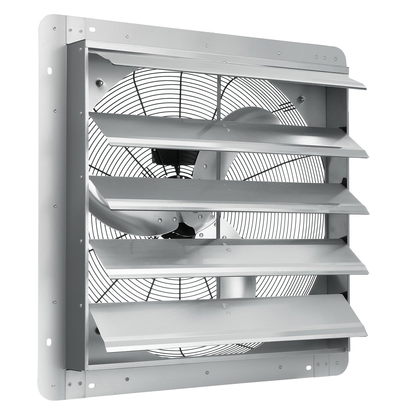VEVOR Shutter Exhaust Fan, 610 mm High-speed 1400RPM 2892 CFM, Aluminum Wall Mount Attic Fan with AC-motor, Ventilation and Cooling for Greenhouses, Garages, Sheds, Shops