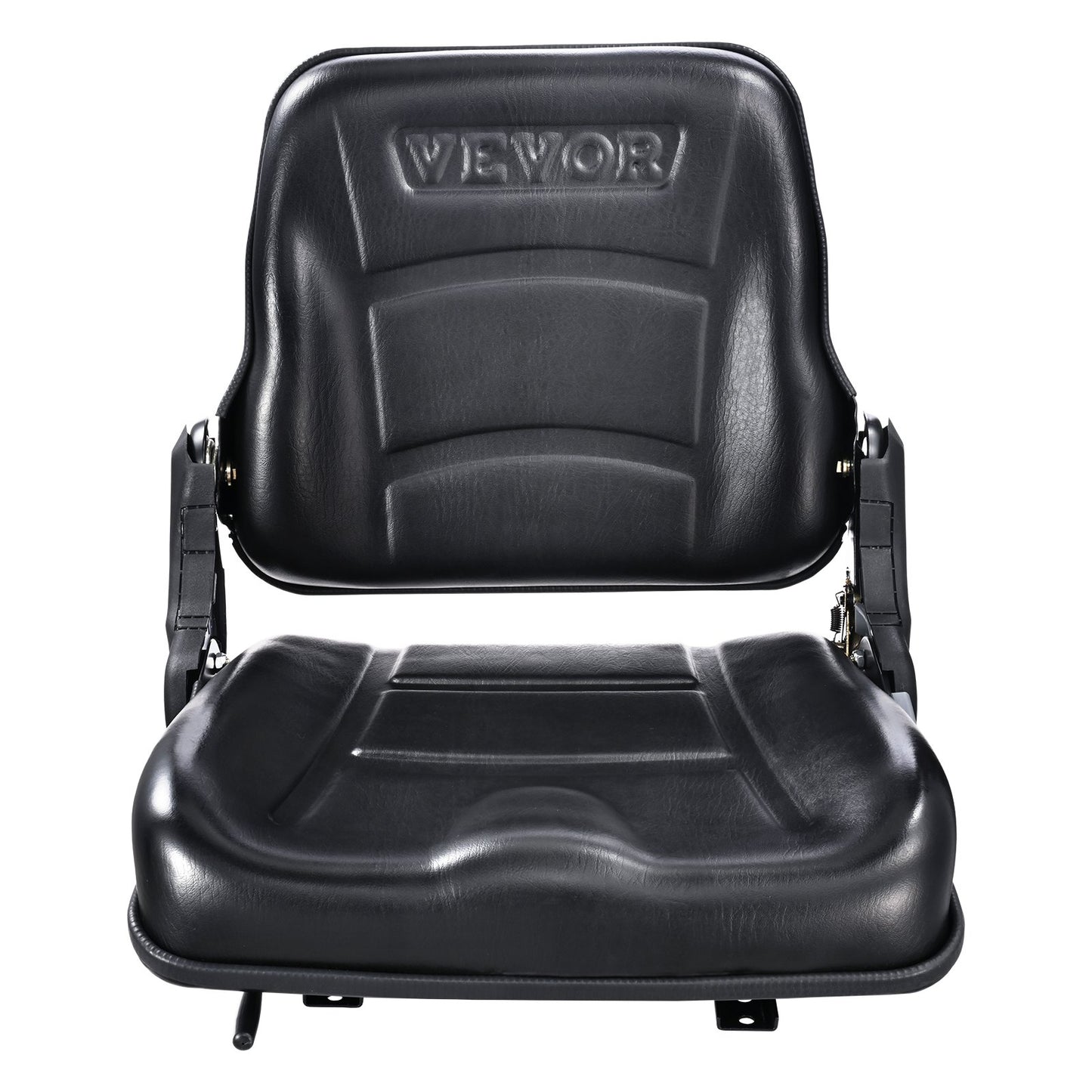VEVOR Universal Forklift Seat, Fold Down Tractor Seat with Adjustable Angle Back and Micro Switch, 16-34 cm Extended Slot Comfortable Forklift Seat for Tractor Loader Excavator