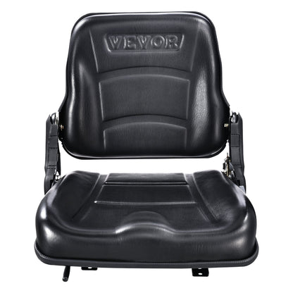 VEVOR Universal Forklift Seat, Fold Down Tractor Seat with Adjustable Angle Back and Micro Switch, 16-34 cm Extended Slot Comfortable Forklift Seat for Tractor Loader Excavator