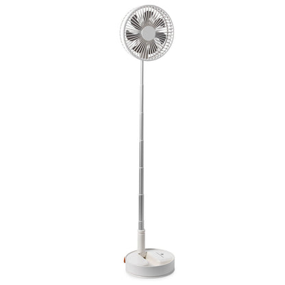 VEVOR 8 Inch Foldable Oscillating Standing Fan with Remote Control, 4 Speed Adjustable Portable Desk Quiet Fan, 7200mah Rechargeable USB Small Fan, Folded Rotating Floor Fan for Bedroom Office Travel