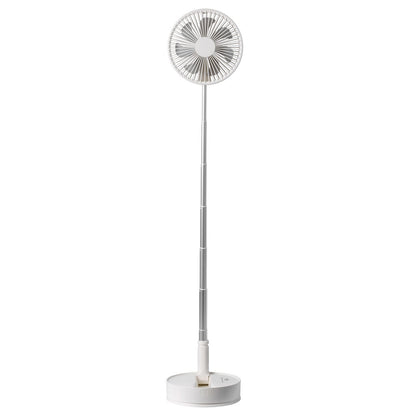 VEVOR 8 Inch Foldable Oscillating Standing Fan with Remote Control, 4 Speed Adjustable Portable Desk Quiet Fan, 7200mah Rechargeable USB Small Fan, Folded Rotating Floor Fan for Bedroom Office Travel