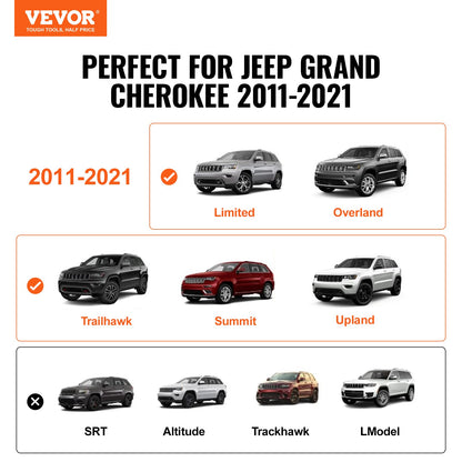 VEVOR Roof Rack Crossbar for JEEP GRAND CHEROKEE 2011-2021 Aluminum with Lock