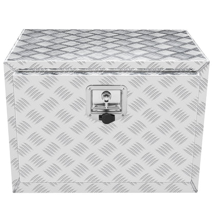 VEVOR Underbody Truck Box, 24"×14"×16" Pickup Storage Box, Heavy Duty Aluminum Diamond Plate Tool Box with Lock and Keys, Waterproof Trailer Storage Box with T-Handle Latch for Truck, Van, Trailer