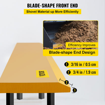 VEVOR Bucket Cutting Edge, 213x10x1.3 Bucket Edge, Weld-on and Bolt-on Advanced Cutting Edge, 16Mn Carbon-manganese Steel Loader Cutting Edge, Skid Steer Cutting Edge with Paint for Excavator and Load